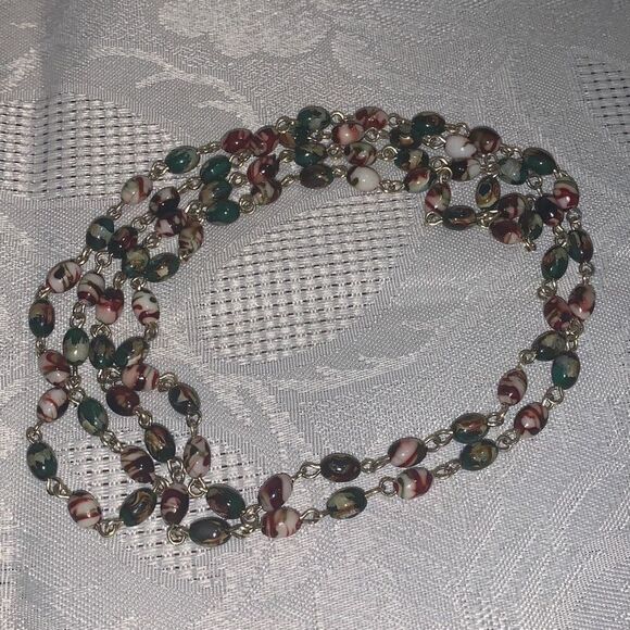 Vintage Boho Long Beaded Chain Necklace 21.5” - Picture 9 of 15
